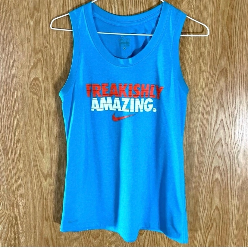 Nike Dri-Fit Turquoise Activewear Tank Tee Top